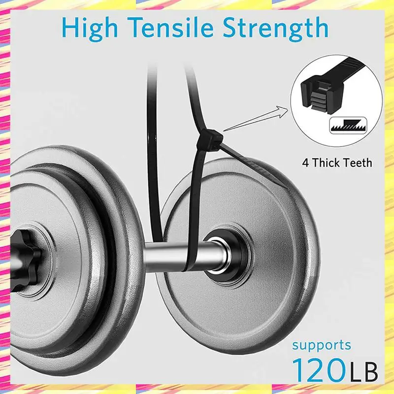 ABJJ Zip Ties 12 Inch Heavy Duty Zip Ties With 120 Pounds Tensile Strength, Black Cable Ties, 500 Pieces
ABJJ Zip Ties 12 Inch Heavy Duty Zip Ties With 120 Pounds Tensile Strength, Black Cable Ties, 500 Pieces