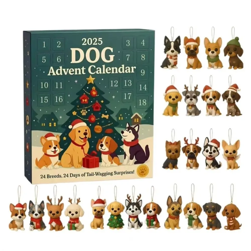 New 2D Dog Advent Calendar Reusable 24 Pieces Christmas Countdown Calendar with Breed Ornaments Dog Decorations Families Gift
New 2D Dog Advent Calendar Reusable 24 Pieces Christmas Countdown Calendar with Breed Ornaments Dog Decorations Families Gift