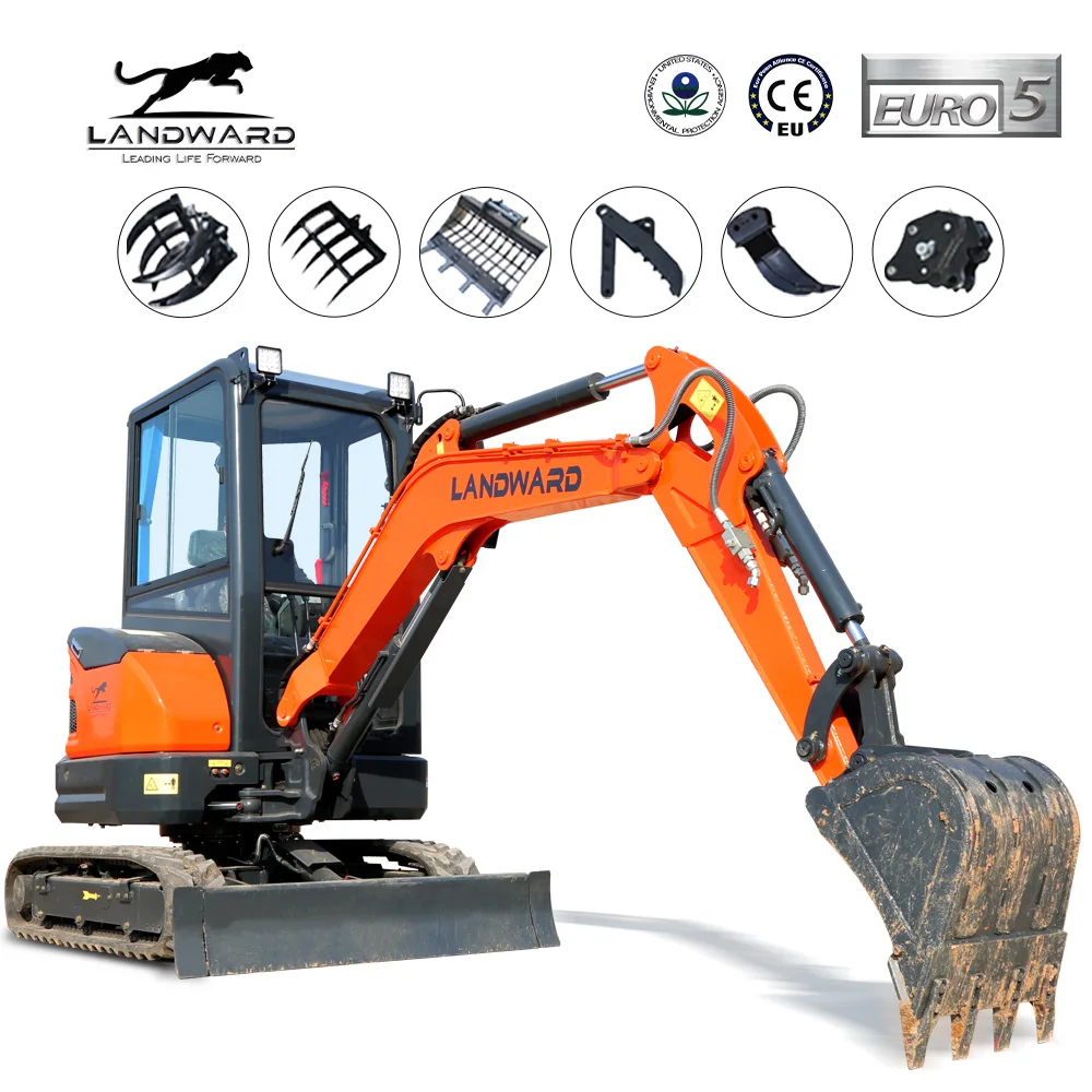 Fast Delivery 2.5 Ton Mini Excavator LANDWARD Factory Deal EPA Euro 5 Engine Farm Bagger Wholesale Small Digger Customized Sale
Fast Delivery 2.5 Ton Mini Excavator LANDWARD Factory Deal EPA Euro 5 Engine Farm Bagger Wholesale Small Digger Customized Sale