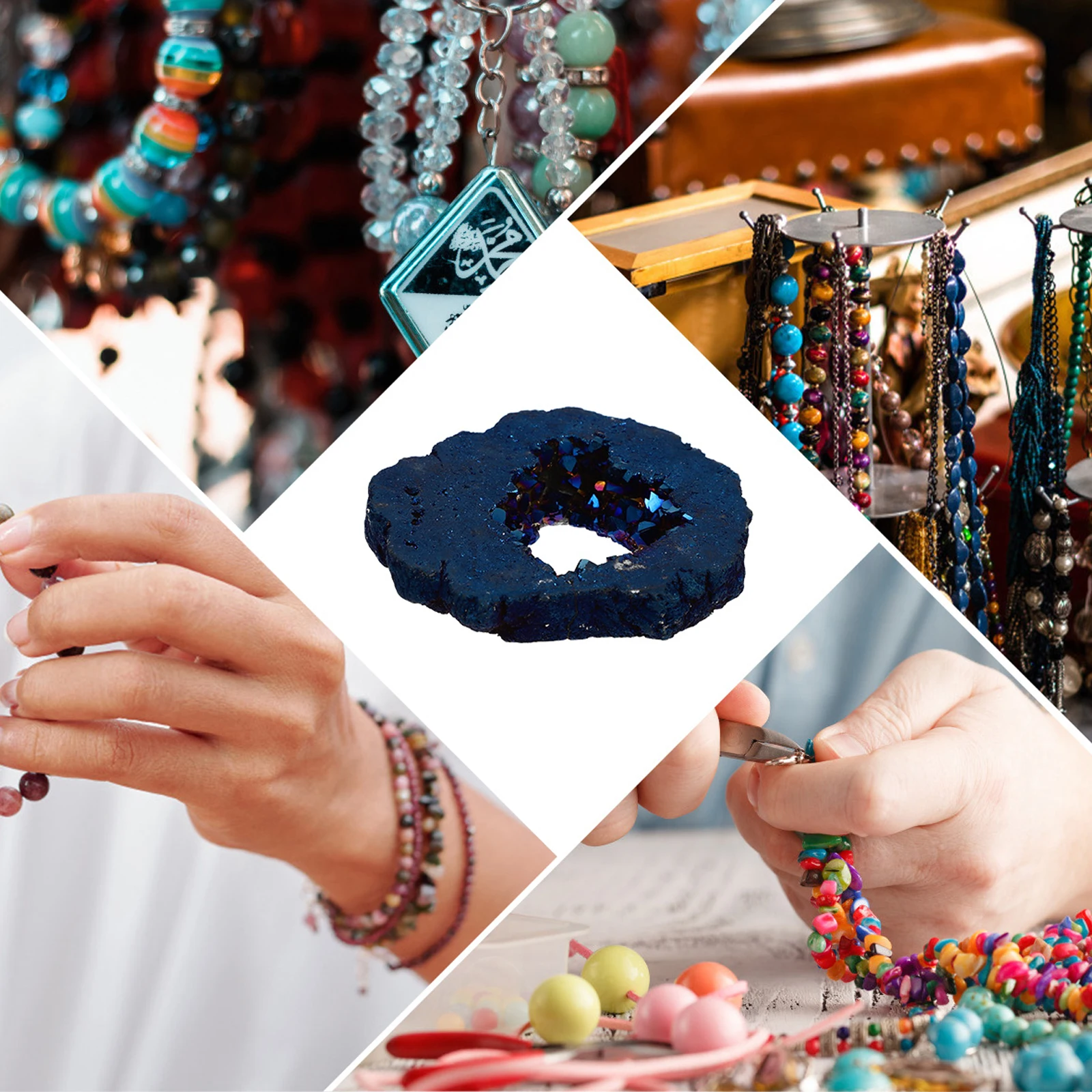 Natural Agate Slices Crystal Cavity Decor Accessories DIY Necklace H made Jewelry Gift Craft Home nament Durable Material
Natural Agate Slices Crystal Cavity Decor Accessories DIY Necklace H made Jewelry Gift Craft Home nament Durable Material