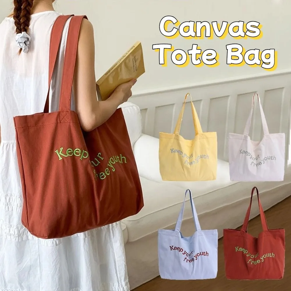 Trendy Solid Color Canvas Totes Bag Casual Large Capacity Letters Shoulder Bag Versatile College Student Women's Handbag Ladies
Trendy Solid Color Canvas Totes Bag Casual Large Capacity Letters Shoulder Bag Versatile College Student Women's Handbag Ladies