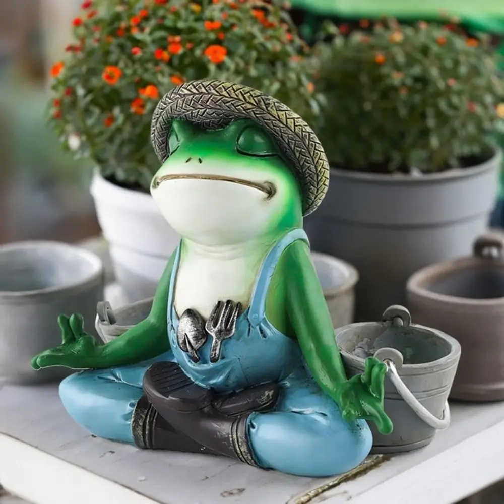 Realistic Cute Meditating Frog Flower Pot Handmade Resin Craft Frog Flowerpot Ornament With 2 Flower Pots Frog Statue Office
Realistic Cute Meditating Frog Flower Pot Handmade Resin Craft Frog Flowerpot Ornament With 2 Flower Pots Frog Statue Office