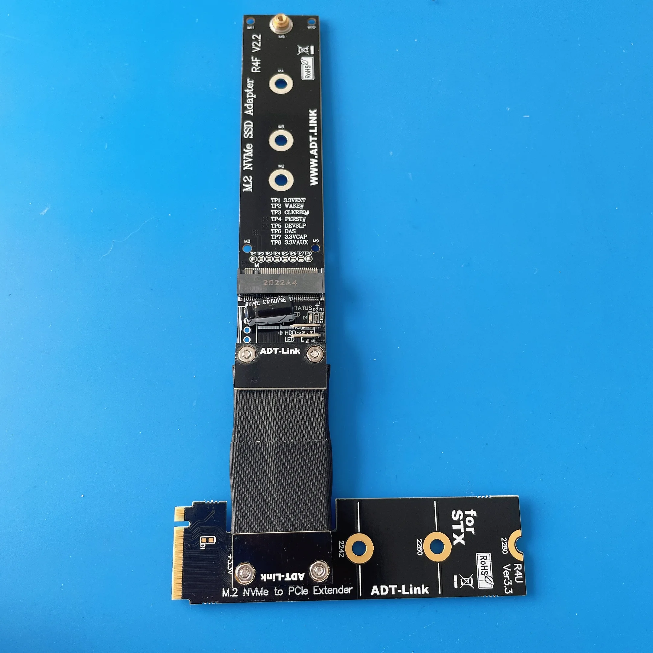 M. 2 NVMe SSD solid-state drive extension cable with 90 degree support for PCI-E 3.0 x4 full speed PCIe3.0x4 gen3 32G/bps
M. 2 NVMe SSD solid-state drive extension cable with 90 degree support for PCI-E 3.0 x4 full speed PCIe3.0x4 gen3 32G/bps