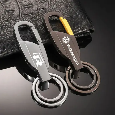 Zinc Alloy Car Logo Key Rings Waist Hanged Auto Keychain For VW GTI Polo Golf Passat Tiguan Arteon Touareg Taigo Caddy Jetta CC