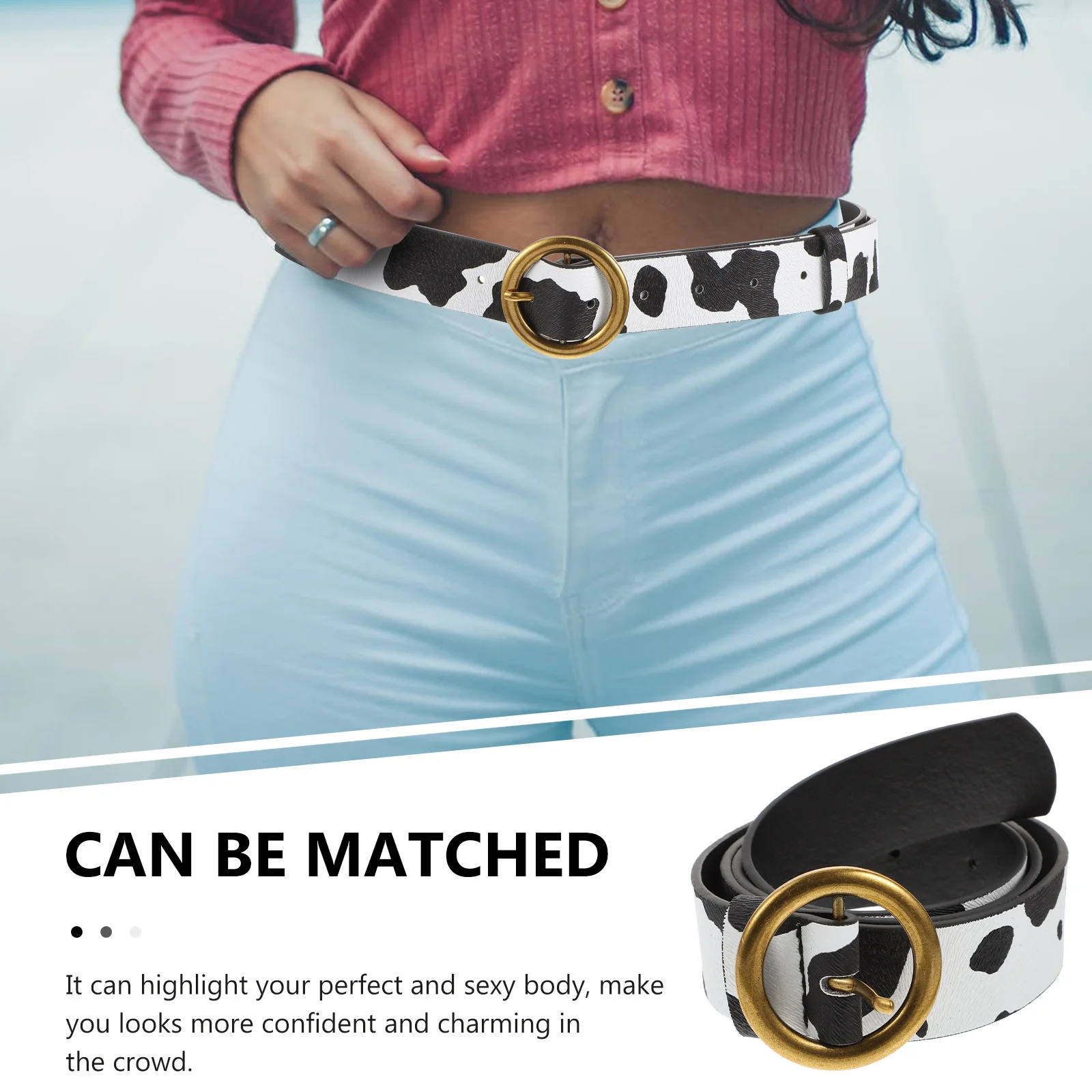 Cow Print Belt Women Waist Wide PU Tan Fashion Accessories Party Dance Performance Decorative
Cow Print Belt Women Waist Wide PU Tan Fashion Accessories Party Dance Performance Decorative