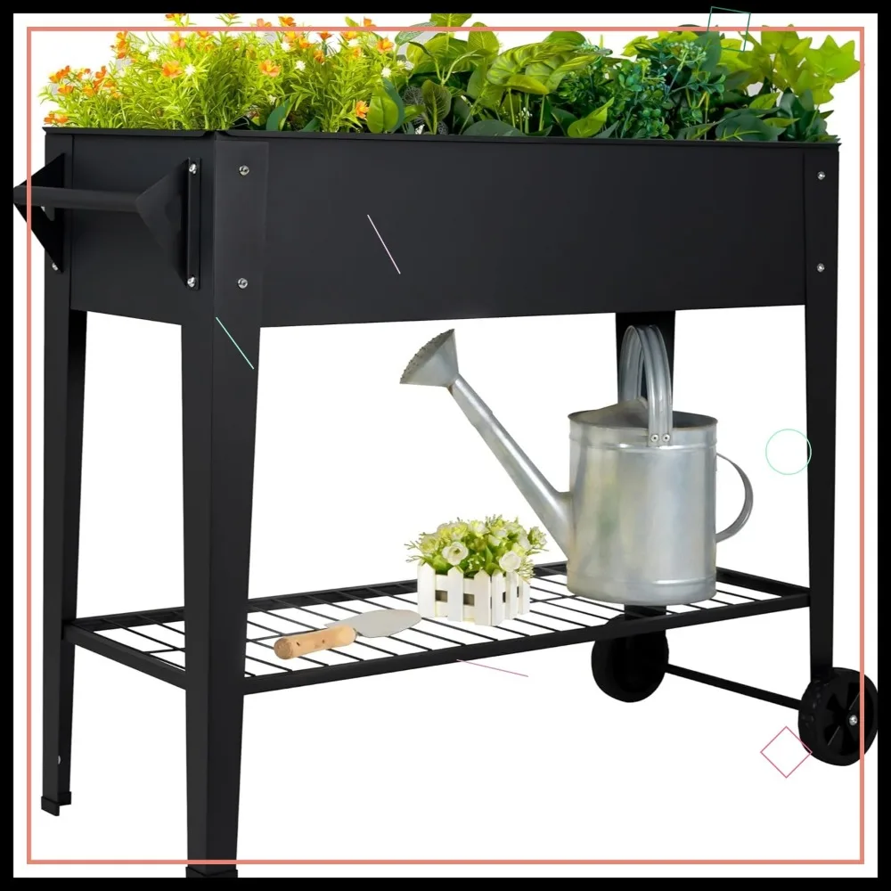 32" Tall Raised Garden Bed with Wheels & Shelf, 400LBS Capacity, Anti-Rust Steel Planter for Vegetables Herbs
32" Tall Raised Garden Bed with Wheels & Shelf, 400LBS Capacity, Anti-Rust Steel Planter for Vegetables Herbs