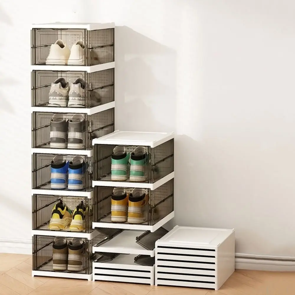 Plastic Multi Layer Shoe Box Transparent Stackable Collapsible Shoes Storage Box Dustproof with Lid Shoe Rack Dormitory
Plastic Multi Layer Shoe Box Transparent Stackable Collapsible Shoes Storage Box Dustproof with Lid Shoe Rack Dormitory