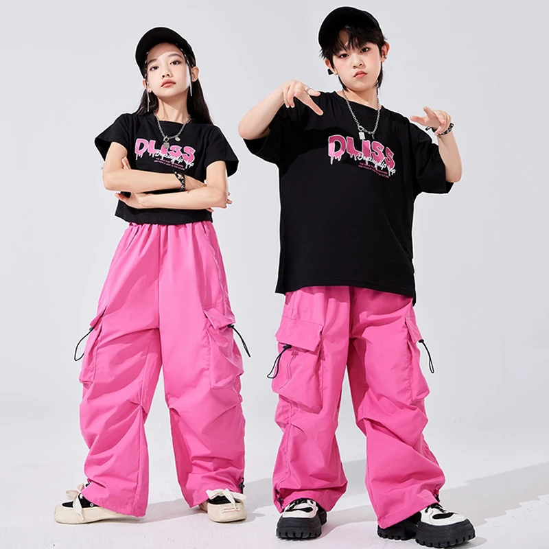 Kids Jazz Dance Costume Girls Short Sleeves Tops Pink Cargo Pants Boys Street Dance Hip Hop Performance Clothing Rave BL14905
Kids Jazz Dance Costume Girls Short Sleeves Tops Pink Cargo Pants Boys Street Dance Hip Hop Performance Clothing Rave BL14905