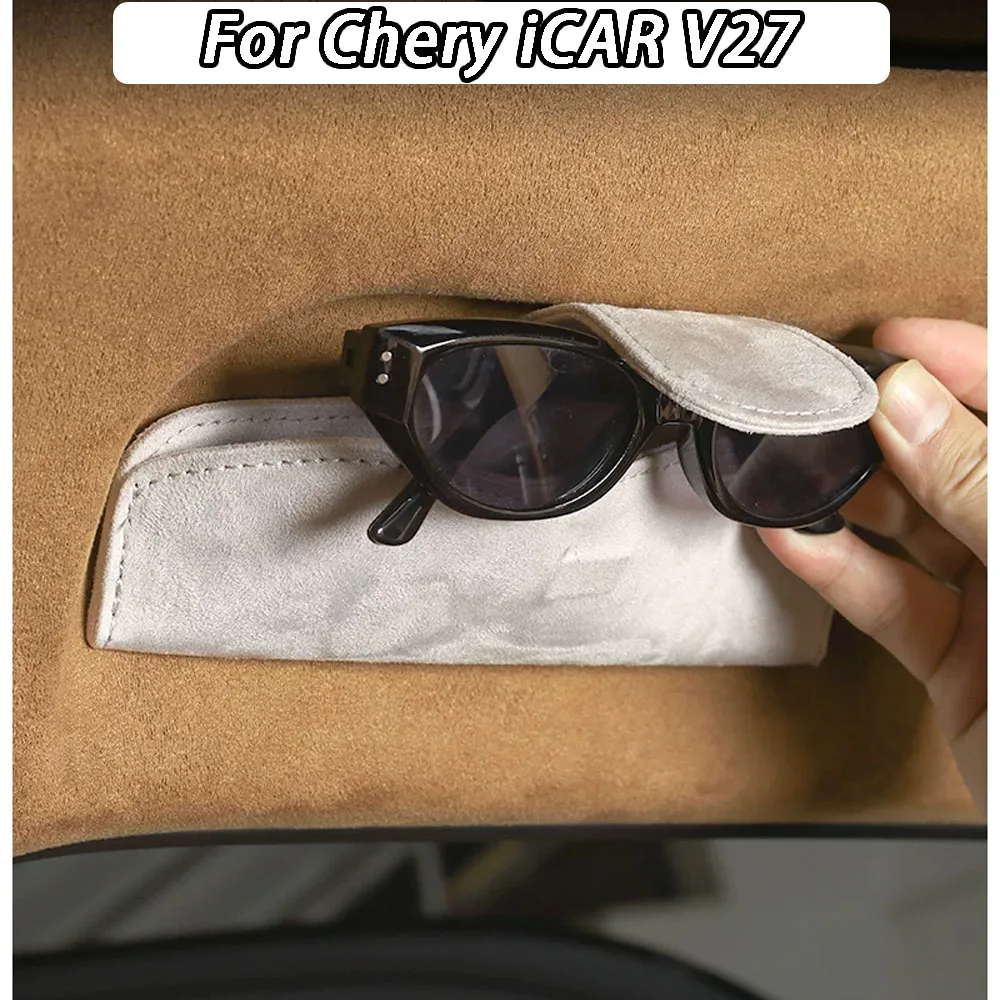 Suede Magnetic Sun Glasses Holder Case For Chery iCAR V27 2026+ Interior Sunglasses Storage Clip Car Modification Upgrade Access
Suede Magnetic Sun Glasses Holder Case For Chery iCAR V27 2026+ Interior Sunglasses Storage Clip Car Modification Upgrade Access