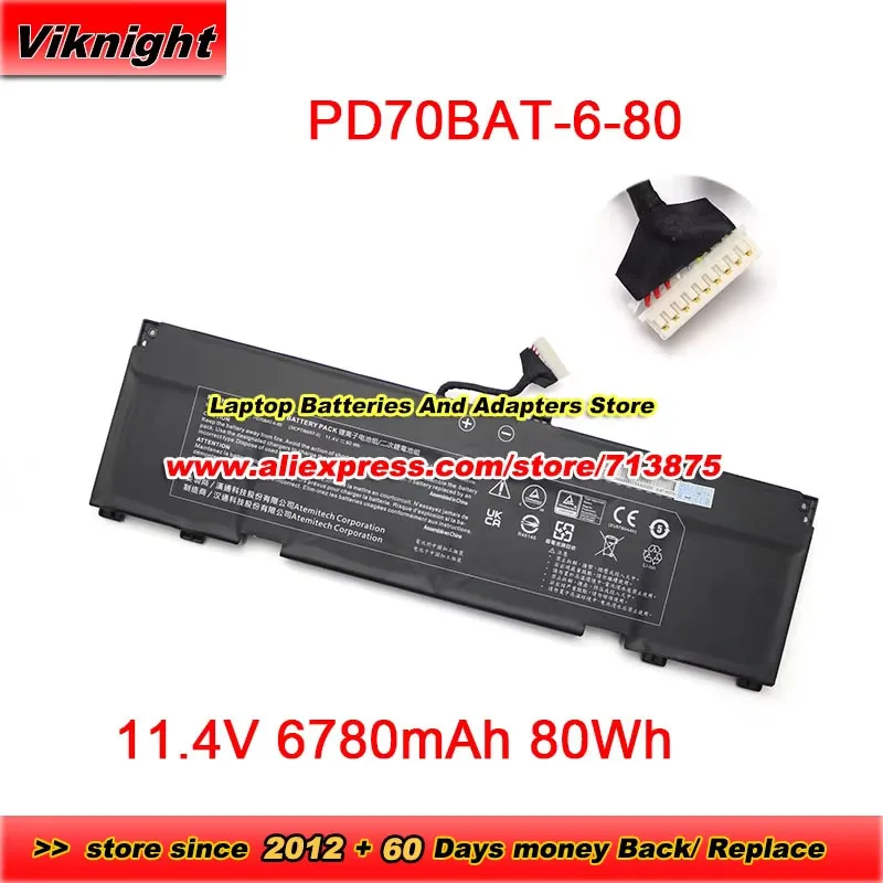 PD70BAT-6-80 Battery 11.4V 6780mAh 80Wh 6-87-PD70S-82B00 for Schenker XMG Pro 17 E22 Eurocom Nightsky TXi317 CPD5S01 G12 GX8R9
PD70BAT-6-80 Battery 11.4V 6780mAh 80Wh 6-87-PD70S-82B00 for Schenker XMG Pro 17 E22 Eurocom Nightsky TXi317 CPD5S01 G12 GX8R9