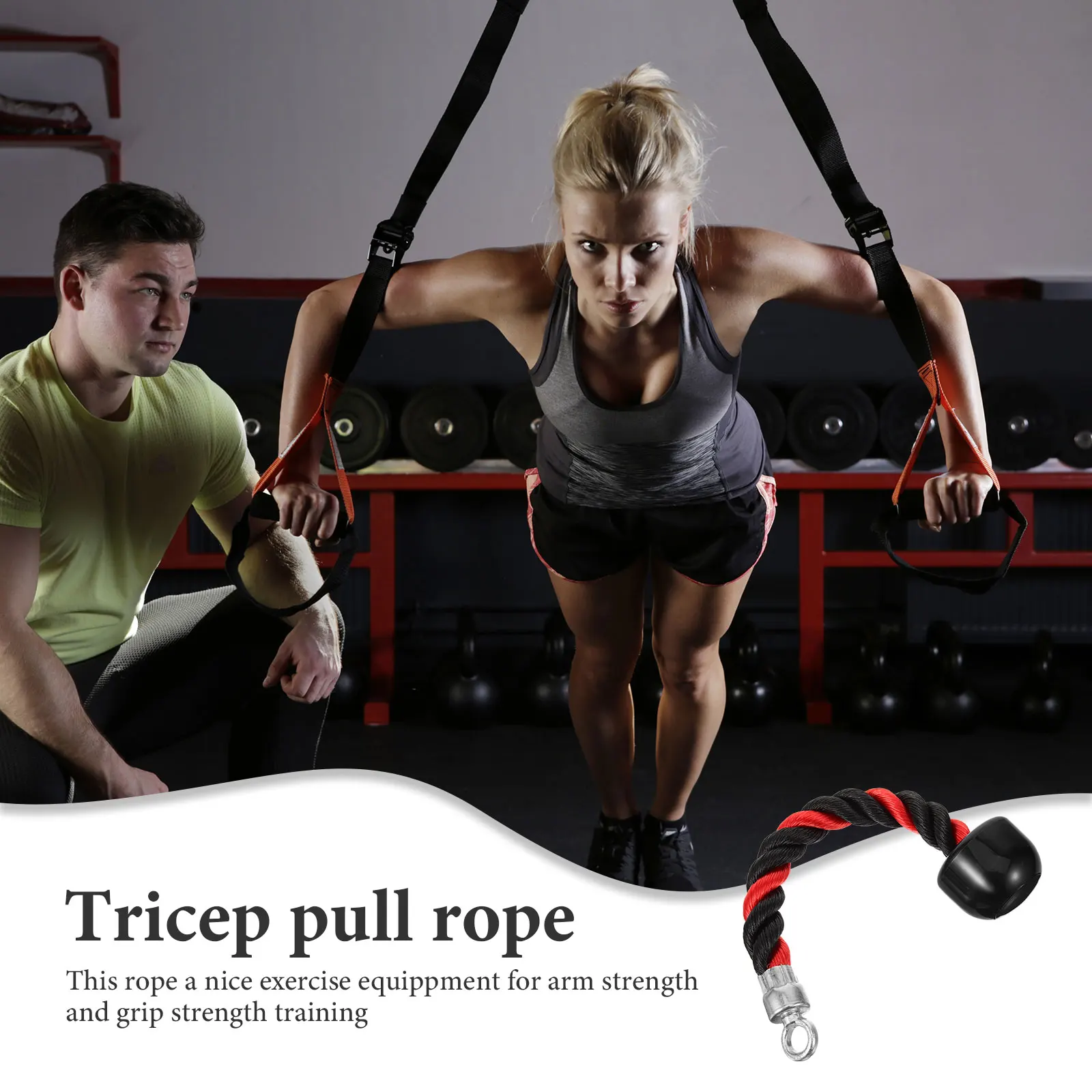 1pcs Dual Grip Tricep Pull Rope Heavy Duty Nylon Fitness Strength Exerciser For Biceps Triceps Training Home Gym Cable Machine
1pcs Dual Grip Tricep Pull Rope Heavy Duty Nylon Fitness Strength Exerciser For Biceps Triceps Training Home Gym Cable Machine