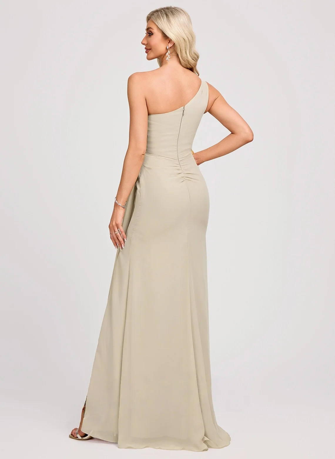 Elegant One Shoulder Chiffon Evening Dress Women Formal Party Gown With Side Slit Long Bridesmaid Dresses
Elegant One Shoulder Chiffon Evening Dress Women Formal Party Gown With Side Slit Long Bridesmaid Dresses