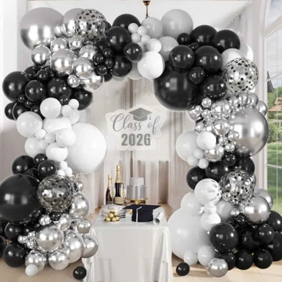 149Pcs and Sliver Balloon Arch Garland Kit Different Sizes 18 12 10 5Inch, 6Pcs 18" Metallic Confetti for graduation Balloons C
149Pcs and Sliver Balloon Arch Garland Kit Different Sizes 18 12 10 5Inch, 6Pcs 18" Metallic Confetti for graduation Balloons C
