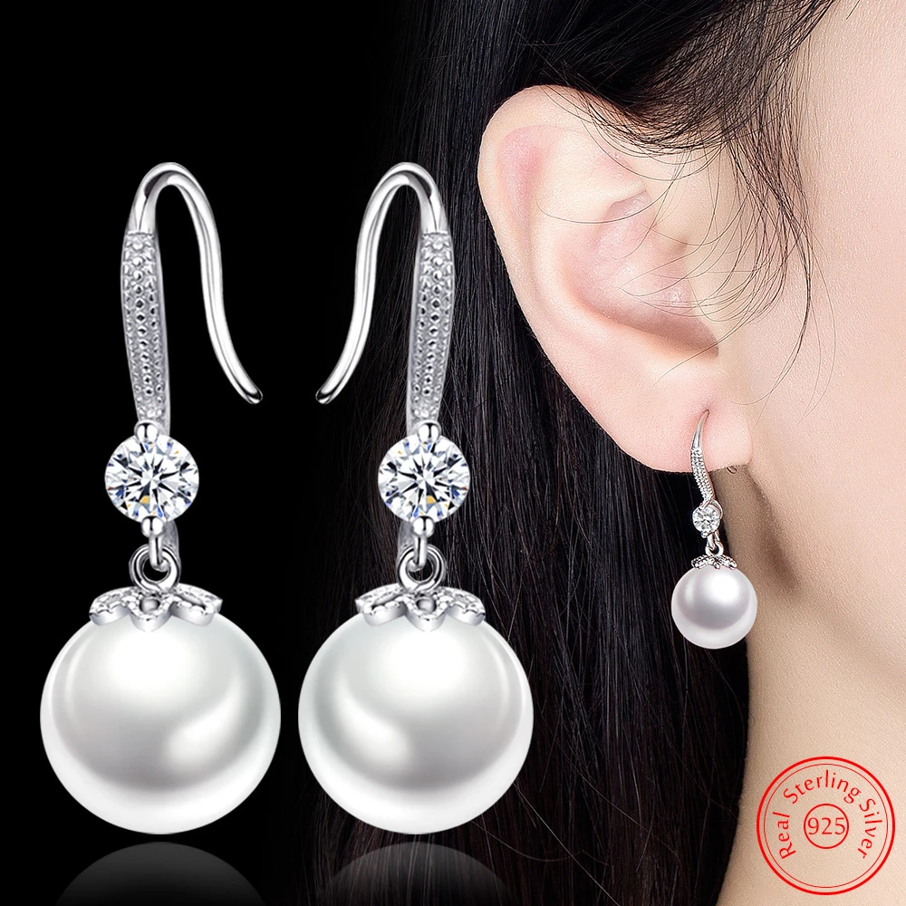 925 Sterling Silver Women's New Jewelry Original Fashion Crystal Pearl Drop Earrings XY0001
925 Sterling Silver Women's New Jewelry Original Fashion Crystal Pearl Drop Earrings XY0001