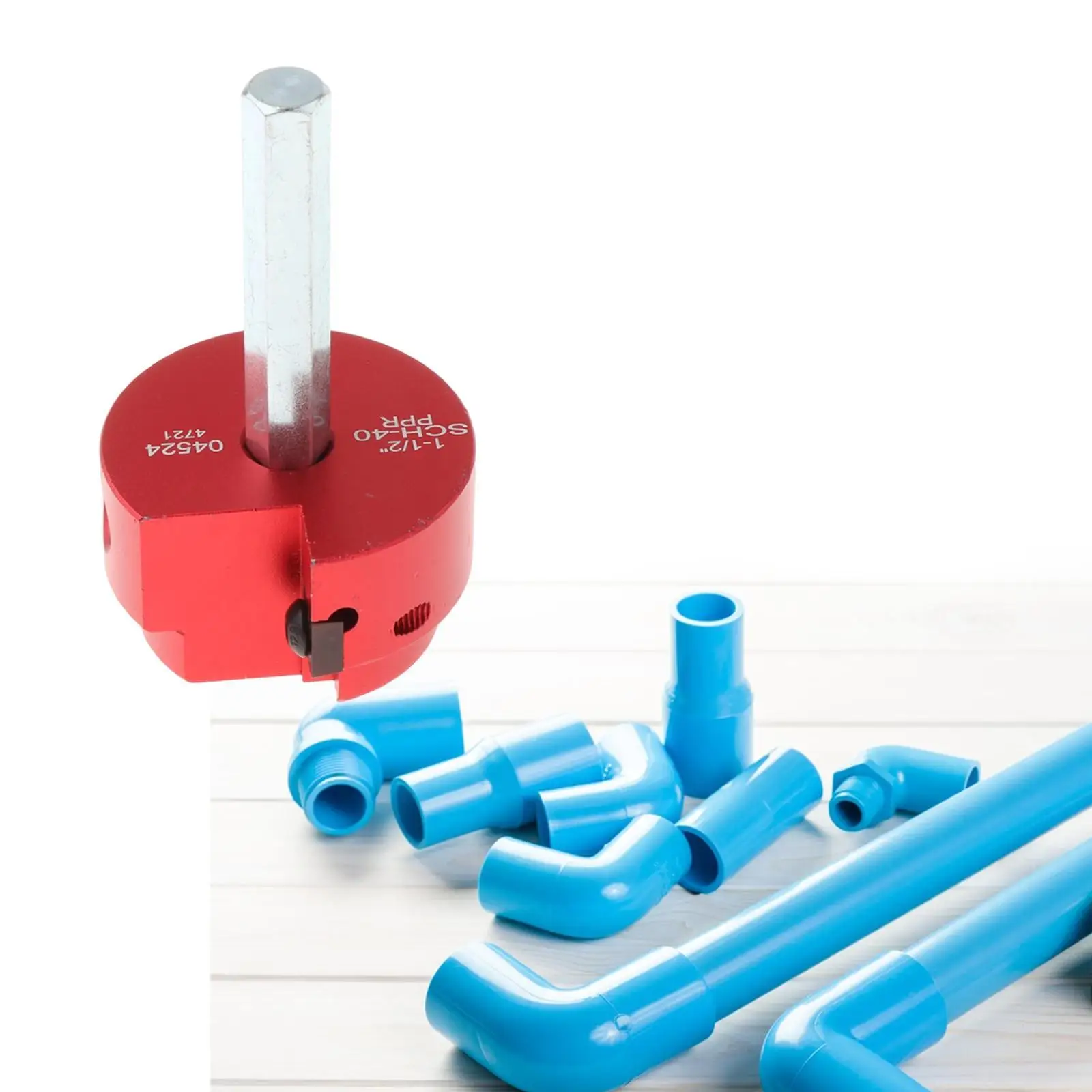 PVC Fitting Saver Pipe Reamer with Hex Shaft for Easy Pipe Removal from Socket Hub Fittings
PVC Fitting Saver Pipe Reamer with Hex Shaft for Easy Pipe Removal from Socket Hub Fittings