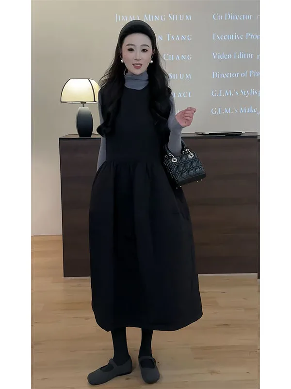 Women's Spring Early Season Long Sve Vest Skirt Set High Waist Knot Pure Color Loose Fit Base irt Faionable
Women's Spring Early Season Long Sve Vest Skirt Set High Waist Knot Pure Color Loose Fit Base irt Faionable