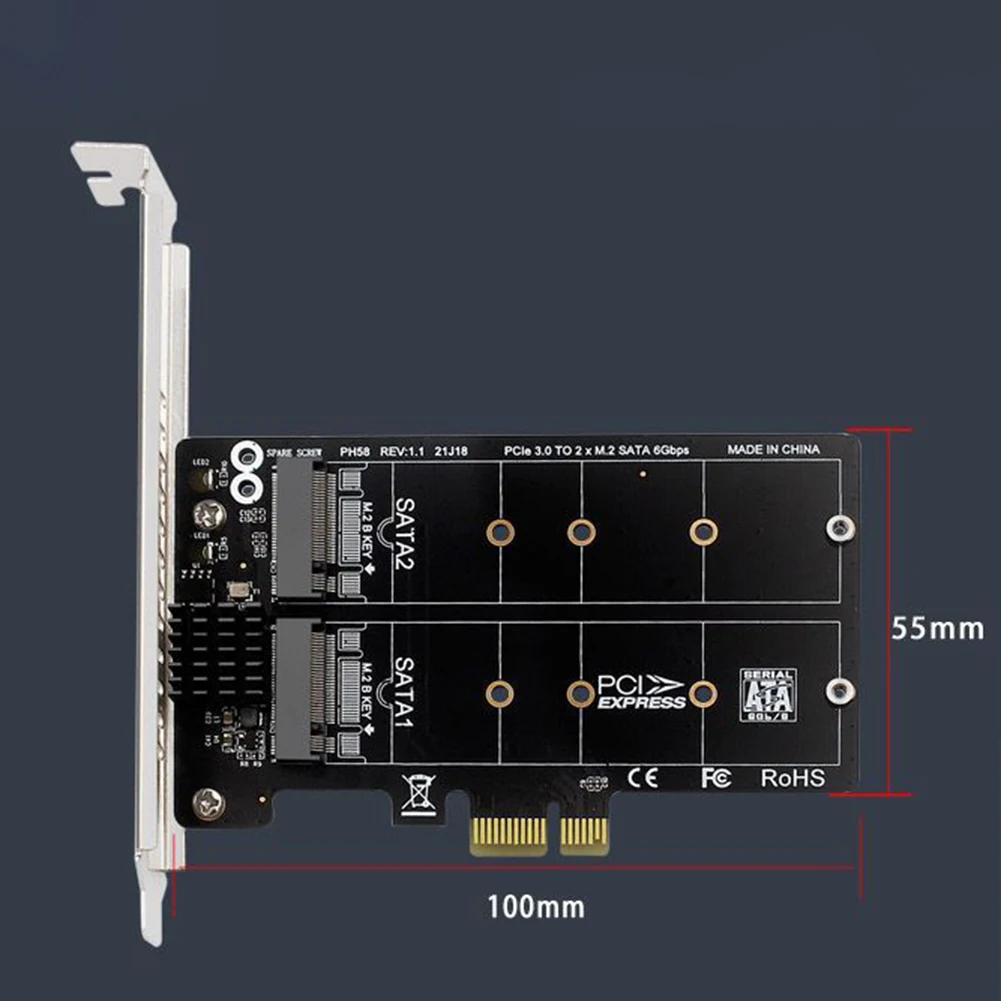 M20K PH58 2 x M2 Карта адаптера SATA — PCIE Карта двухдискового дисплея Карта расширения RAID-сплиттера PCIe X1 — NGFF M2 SATA SSD
M20K PH58 2 x M2 Карта адаптера SATA — PCIE Карта двухдискового дисплея Карта расширения RAID-сплиттера PCIe X1 — NGFF M2 SATA SSD