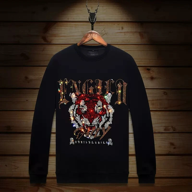 2024 Mens Autumn Hoodies Letter Tiger Rhinestones Fashion Streetwear Long Pullover Hoodie Slim Mens Clothing Ropa De Hombre
2024 Mens Autumn Hoodies Letter Tiger Rhinestones Fashion Streetwear Long Pullover Hoodie Slim Mens Clothing Ropa De Hombre