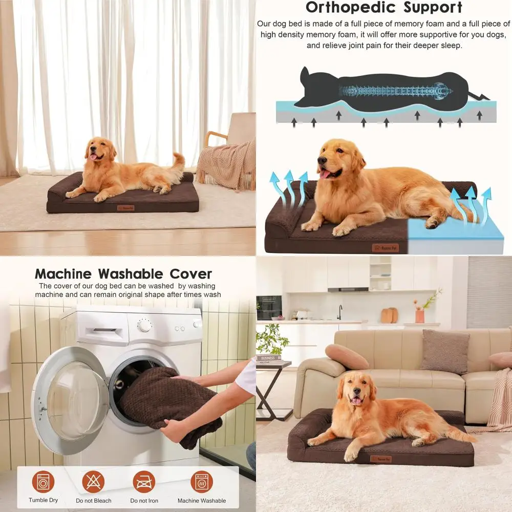 Большая ортопедическая кровать для собак из пены с эффектом памяти, моющийся чехол, нескользящая, водонепроницаемая, подходит для внутреннего/наружного применения, ящика и автомобиля, 44x32x6
Большая ортопедическая кровать для собак из пены с эффектом памяти, моющийся чехол, нескользящая, водонепроницаемая, подходит для внутреннего/наружного применения, ящика и автомобиля, 44x32x6