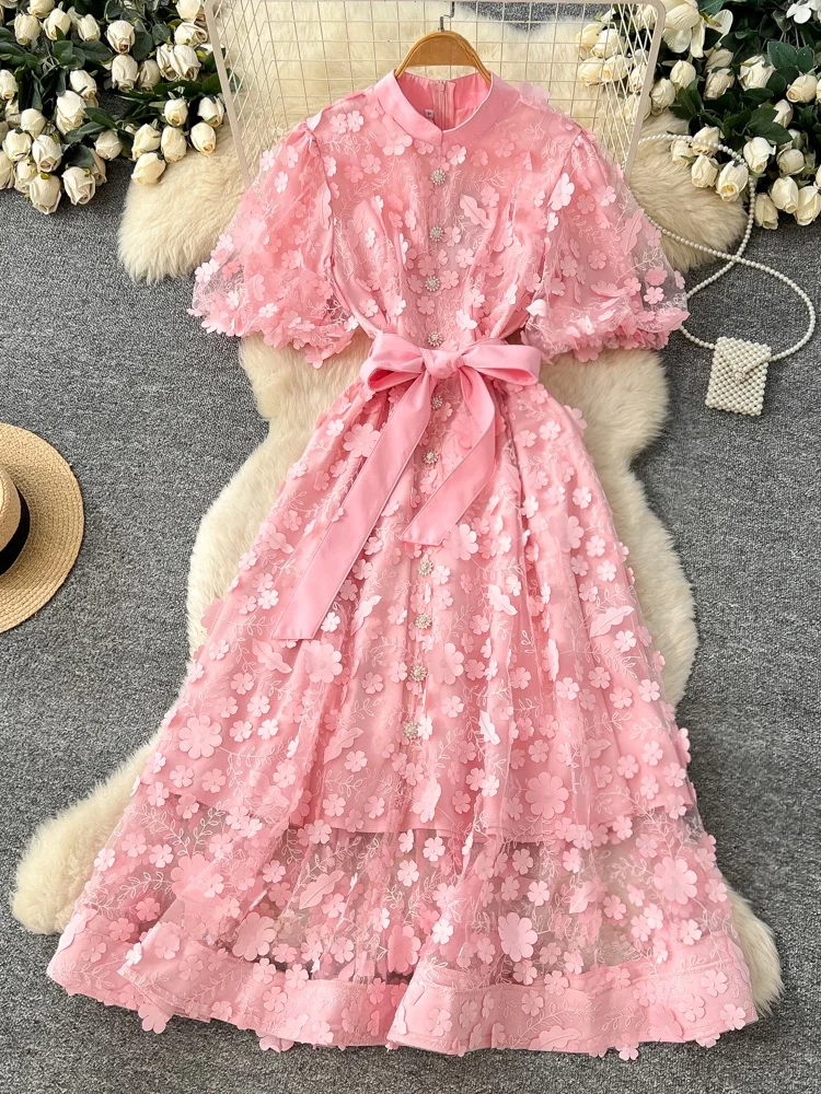 Pink Lace High Waist A-Line Dr Women's ort Sve Slimming Spring New Sle Commute Korean Sle Polyester Fiber Dr
Pink Lace High Waist A-Line Dr Women's ort Sve Slimming Spring New Sle Commute Korean Sle Polyester Fiber Dr