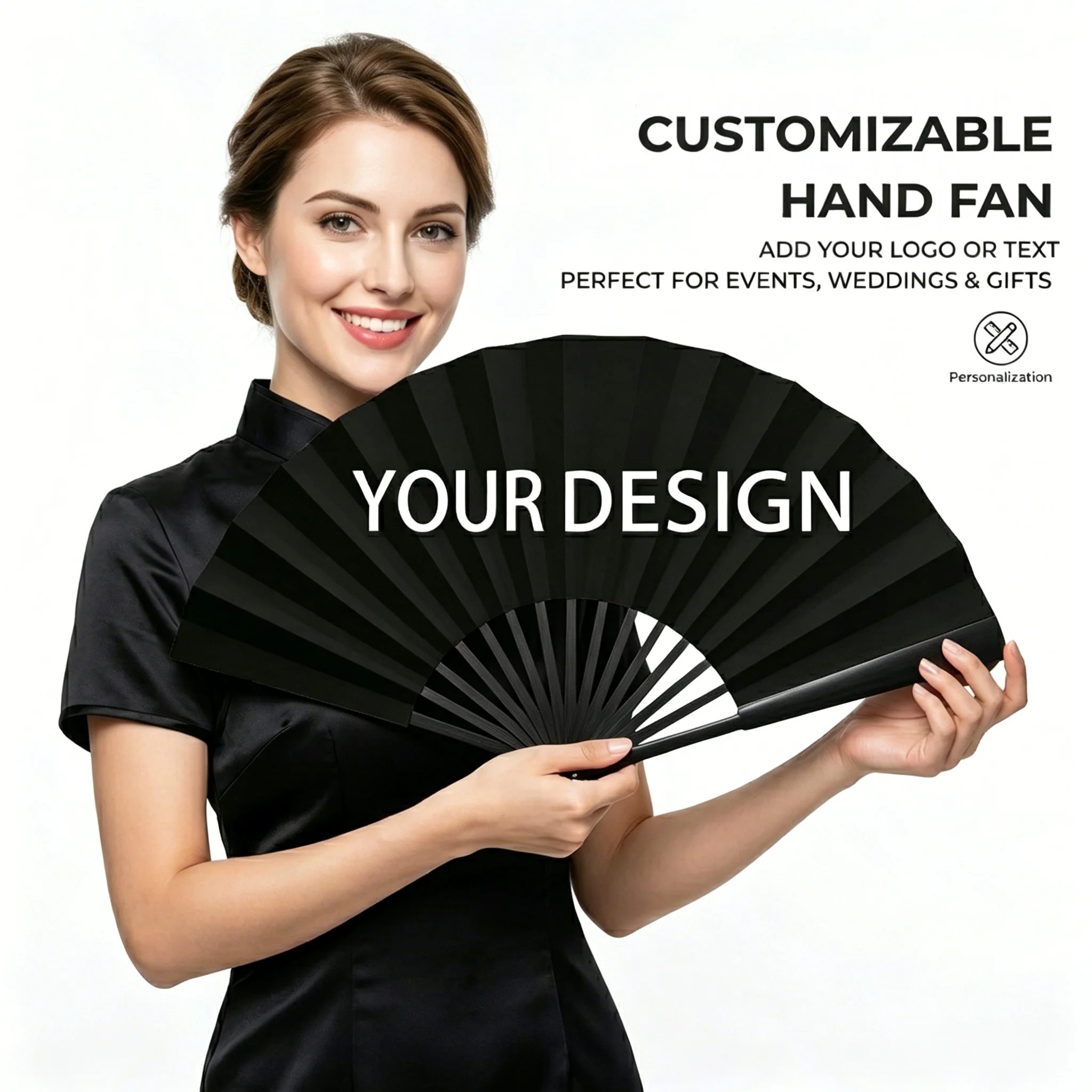 Custom Folding Fan Personalized Hand Fan with Logo Text High-End Minimalist Design for Wedding Party Favors
Custom Folding Fan Personalized Hand Fan with Logo Text High-End Minimalist Design for Wedding Party Favors