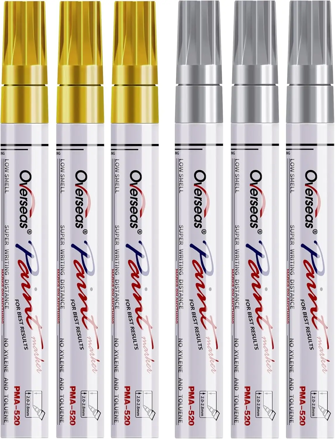 6-Pack Metallic Permanent Markers, Quick-Dry Waterproof Paint Pens for Rock, Wood, Metal, Plastic, Canvas
6-Pack Metallic Permanent Markers, Quick-Dry Waterproof Paint Pens for Rock, Wood, Metal, Plastic, Canvas