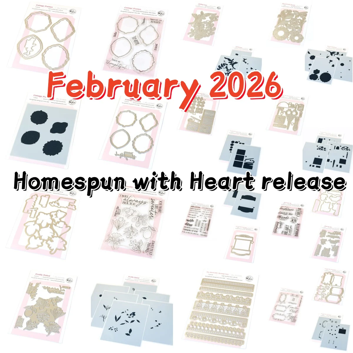 February Thread Grace Freshly Florals Cottage Frames Metal Cutting Dies Clear Stamps Stencil Hot Foil for DIY Making Scrapbook
February Thread Grace Freshly Florals Cottage Frames Metal Cutting Dies Clear Stamps Stencil Hot Foil for DIY Making Scrapbook