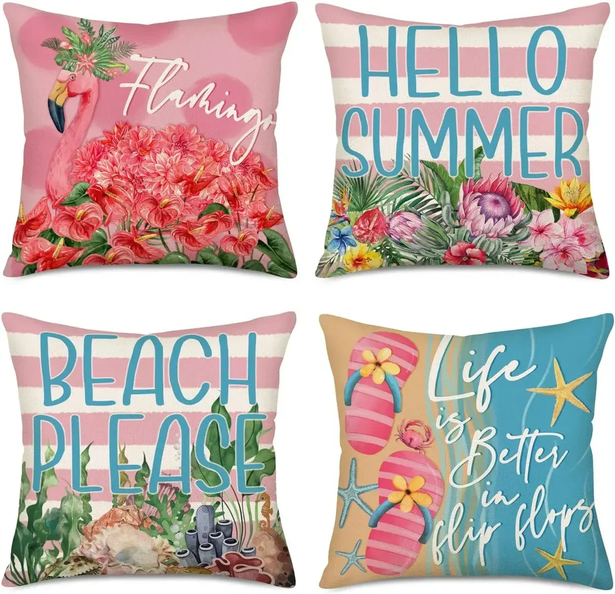 Summer Beach Pillow Case Tropical Flower Palm Leaf Flamingo Ocean Decoration Pillow Cover Cushion Cover
Summer Beach Pillow Case Tropical Flower Palm Leaf Flamingo Ocean Decoration Pillow Cover Cushion Cover