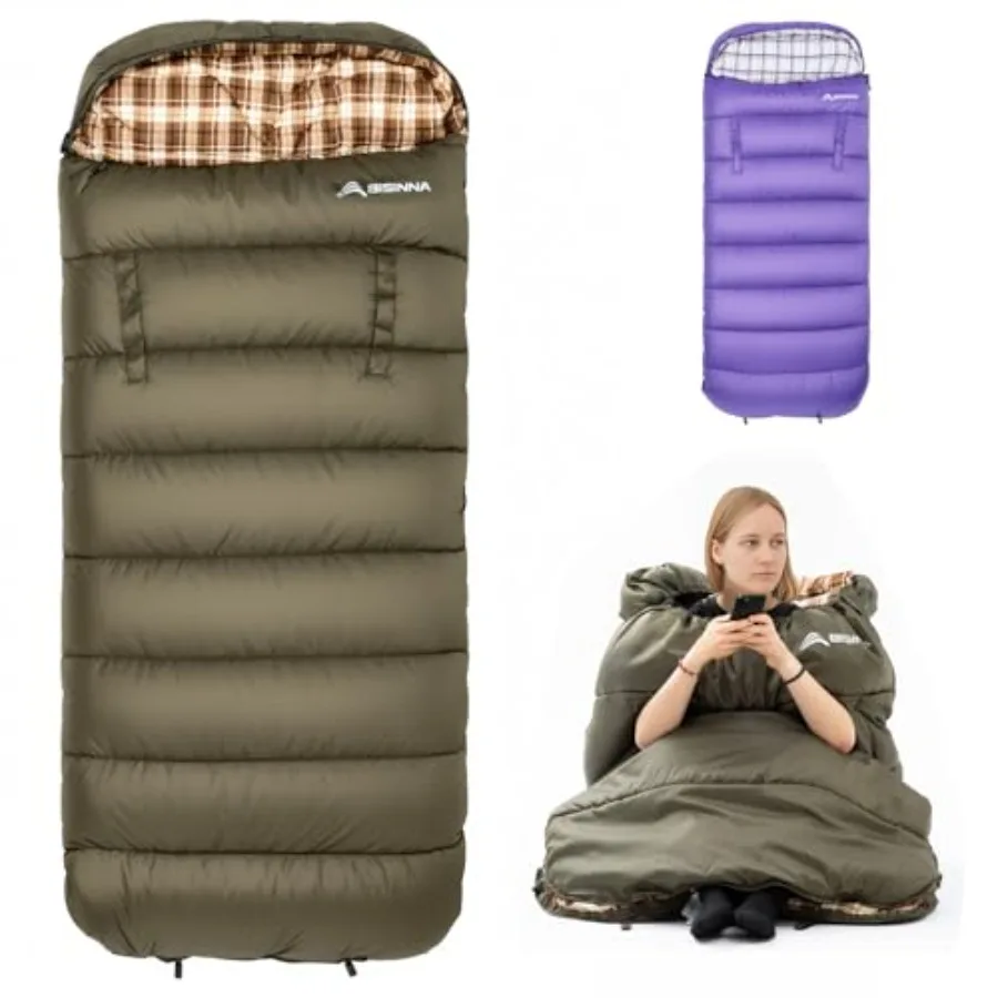 Flannel XXL Sleeping bag 90.55"x39.37" Wearable Sleeping Bag for Alults 3 Season with Pillow Compressdin Sack for Hiking Campin
Flannel XXL Sleeping bag 90.55"x39.37" Wearable Sleeping Bag for Alults 3 Season with Pillow Compressdin Sack for Hiking Campin