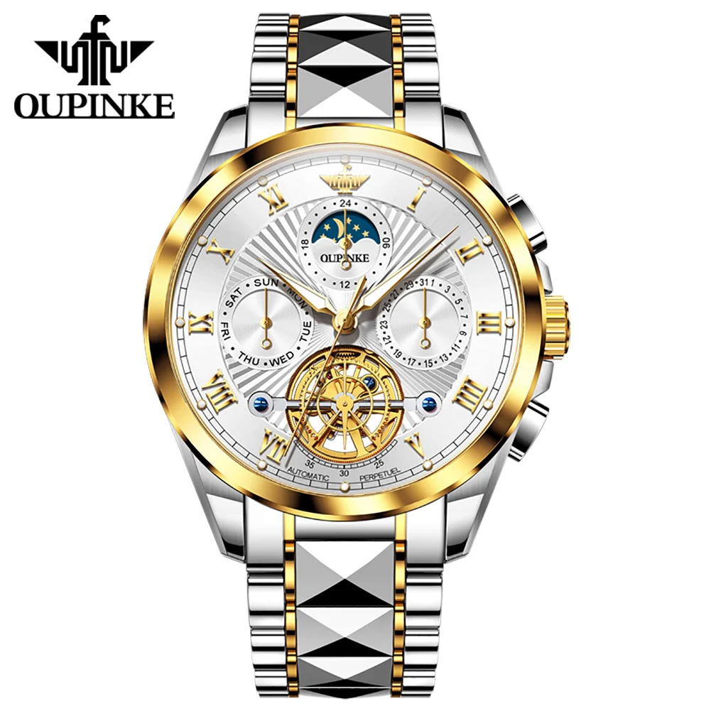 OUPINKE 3322 Men Mechanical Movement Watch Stainless Steel Strap Date Subdial Calendar Window Night Light 50m Waterproof Watch
OUPINKE 3322 Men Mechanical Movement Watch Stainless Steel Strap Date Subdial Calendar Window Night Light 50m Waterproof Watch