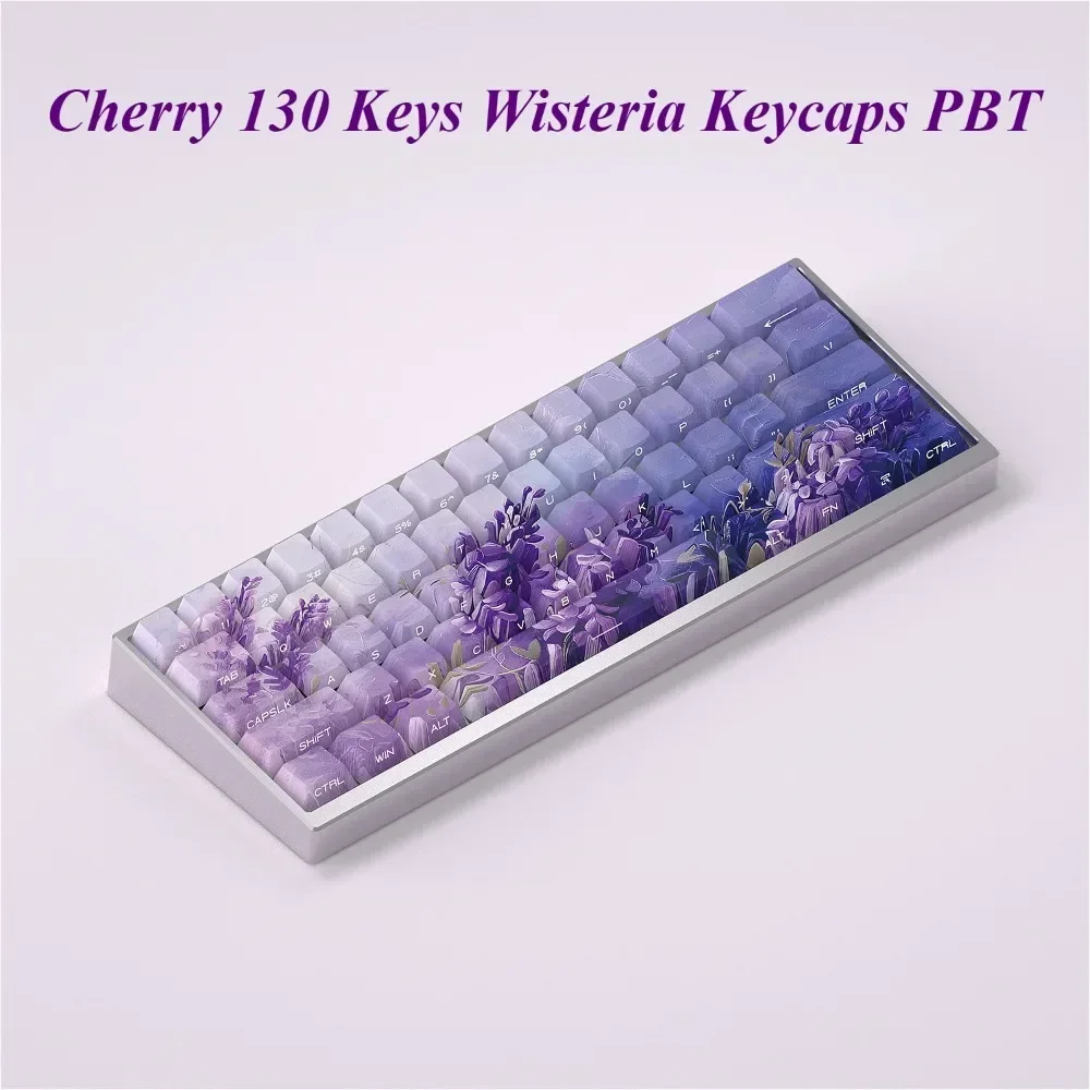Cherry 130 Keys, Wisteria Flower Keycap Kit PBT Kit for Mx Cherry Gateron Switch Mechanical Keyboard Kit
Cherry 130 Keys, Wisteria Flower Keycap Kit PBT Kit for Mx Cherry Gateron Switch Mechanical Keyboard Kit