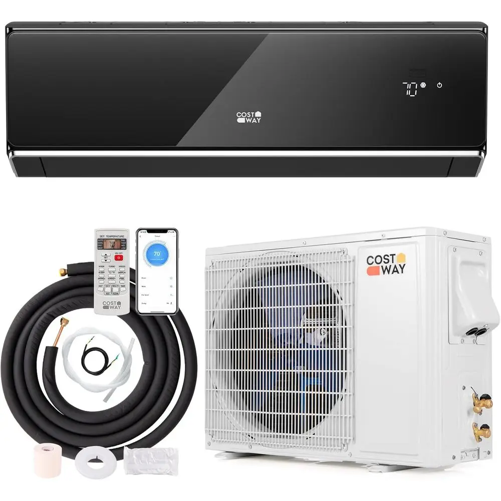 12000 Wii Enabled Mini Split Air Conditioner & Heater, 22 SEER2 208-230V Inverter AC Unit Cools up to 750 Sq. t, Energy Eicient,
12000 Wii Enabled Mini Split Air Conditioner & Heater, 22 SEER2 208-230V Inverter AC Unit Cools up to 750 Sq. t, Energy Eicient,