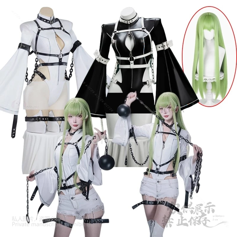 Battle Uniform C.C CC Cosplay Costume PU Leather Sleeves Jumpsuits Female Sexy Outfits Role Play Wig Accessories Halloween Party
Battle Uniform C.C CC Cosplay Costume PU Leather Sleeves Jumpsuits Female Sexy Outfits Role Play Wig Accessories Halloween Party