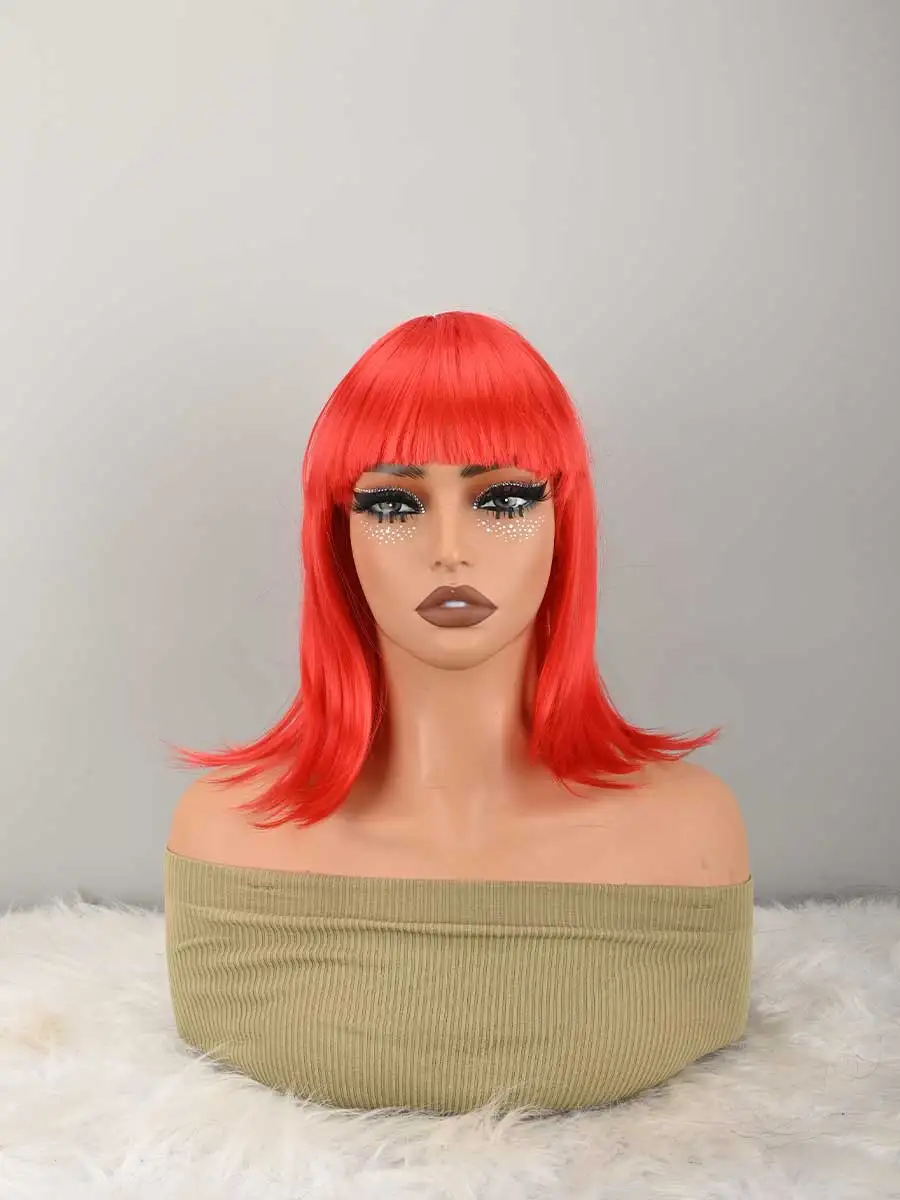 Red Bob Wigs with Bangs Straight Short Wigs for Women Synthetic Red Wig for Cosplay Women Funny Wig for Party
Red Bob Wigs with Bangs Straight Short Wigs for Women Synthetic Red Wig for Cosplay Women Funny Wig for Party