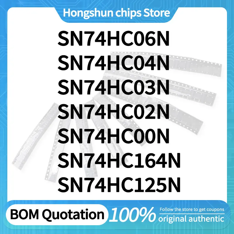 5 pieces/batch SN74HC06N SN74HC164N SN74HC04N SN74HC03N SN74HC02N SN74HC00N SN74HC125N Standard version
5 pieces/batch SN74HC06N SN74HC164N SN74HC04N SN74HC03N SN74HC02N SN74HC00N SN74HC125N Standard version