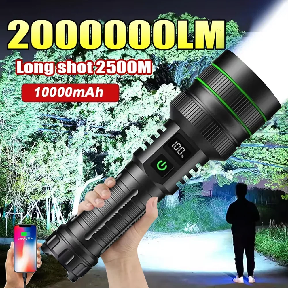 Самый мощный светодиодный фонарь 200000LM, перезаряжаемый, высокомощный, дальнобойный, военный тактический фонарь, для кемпинга и активного отдыха
Самый мощный светодиодный фонарь 200000LM, перезаряжаемый, высокомощный, дальнобойный, военный тактический фонарь, для кемпинга и активного отдыха