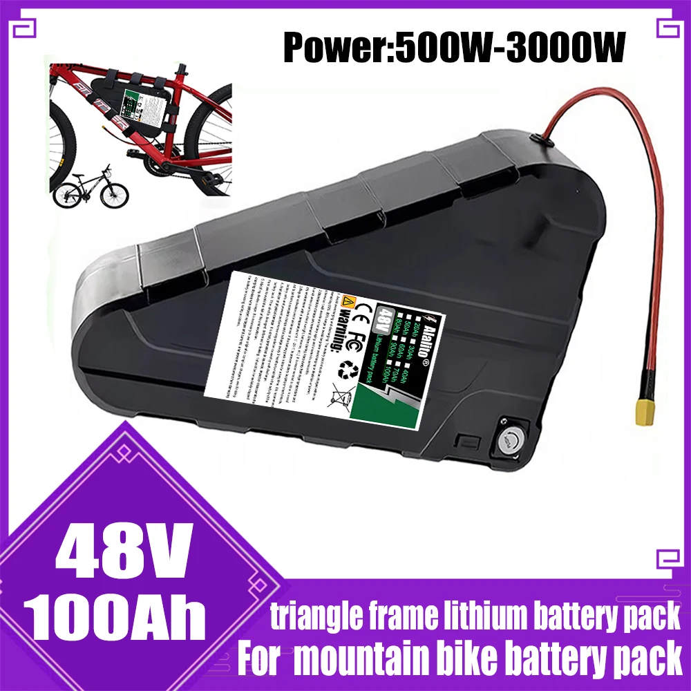 48V 100AH High Capacity Waterproof Hard Case Strong power battery pack 350W 500W 750W 1000W triangle battery
48V 100AH High Capacity Waterproof Hard Case Strong power battery pack 350W 500W 750W 1000W triangle battery