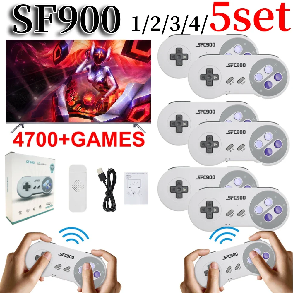 Игровая консоль SF900 для Super Nintendo SNES NES, встроенный игровой проигрыватель 4700 с 2 беспроводными игровыми контроллерами, геймпадом
Игровая консоль SF900 для Super Nintendo SNES NES, встроенный игровой проигрыватель 4700 с 2 беспроводными игровыми контроллерами, геймпадом