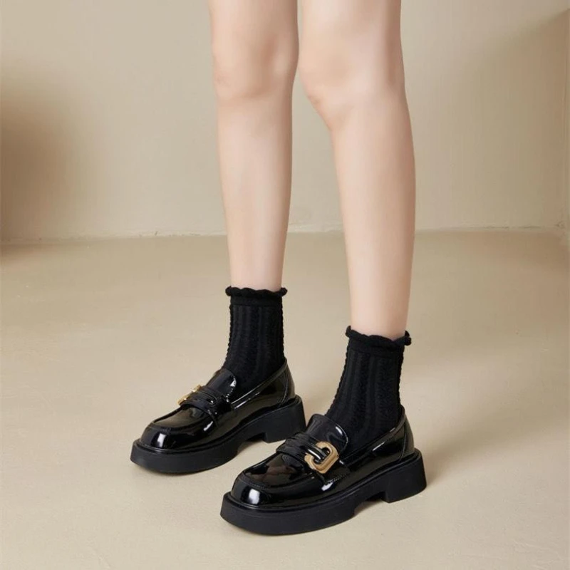 Women 2026 Spring Autumn British Style Platform Loafers Thick Sole Leather Casual Shoes
Women 2026 Spring Autumn British Style Platform Loafers Thick Sole Leather Casual Shoes