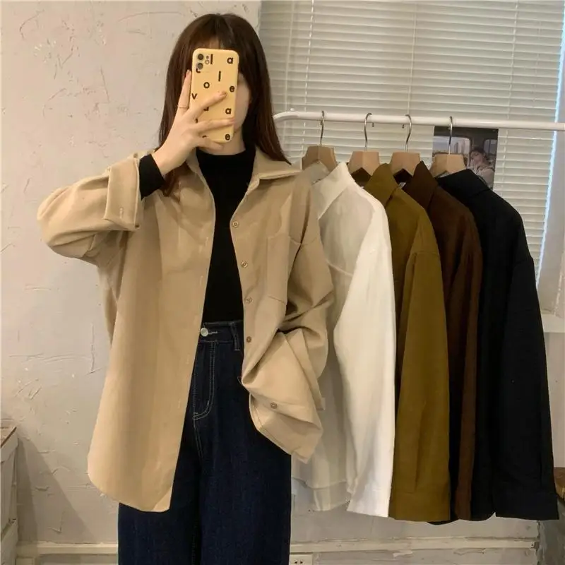 Autumn New Corduroy Shirt Women's Loose Design Sense Niche Shirt Jacket Lazy Style Top Coat
Autumn New Corduroy Shirt Women's Loose Design Sense Niche Shirt Jacket Lazy Style Top Coat
