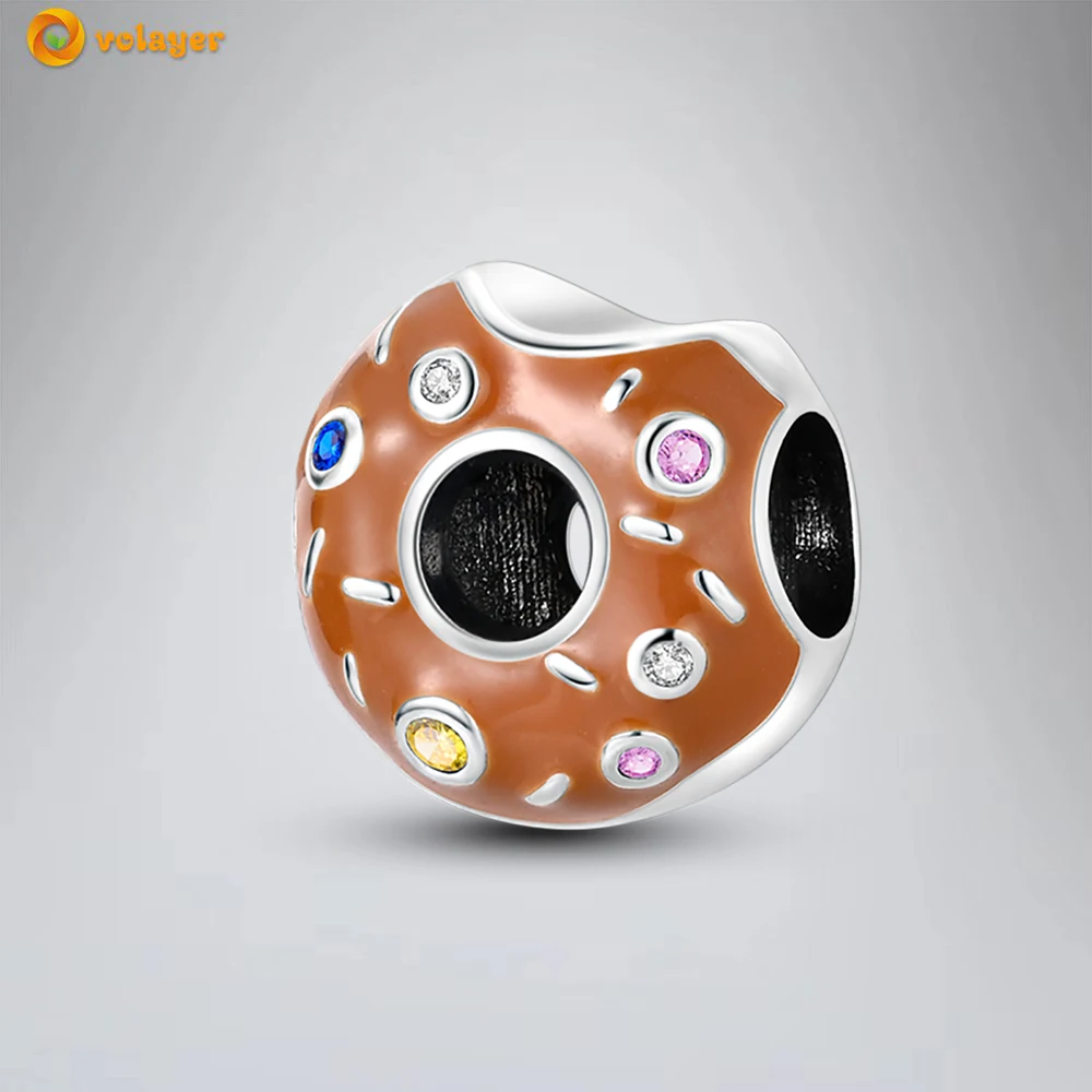 Volayer 925 Sterling Silver Beads Chocolate Doughnut fit Original Pandora Bracelets for Women DIY Jewelry
Volayer 925 Sterling Silver Beads Chocolate Doughnut fit Original Pandora Bracelets for Women DIY Jewelry