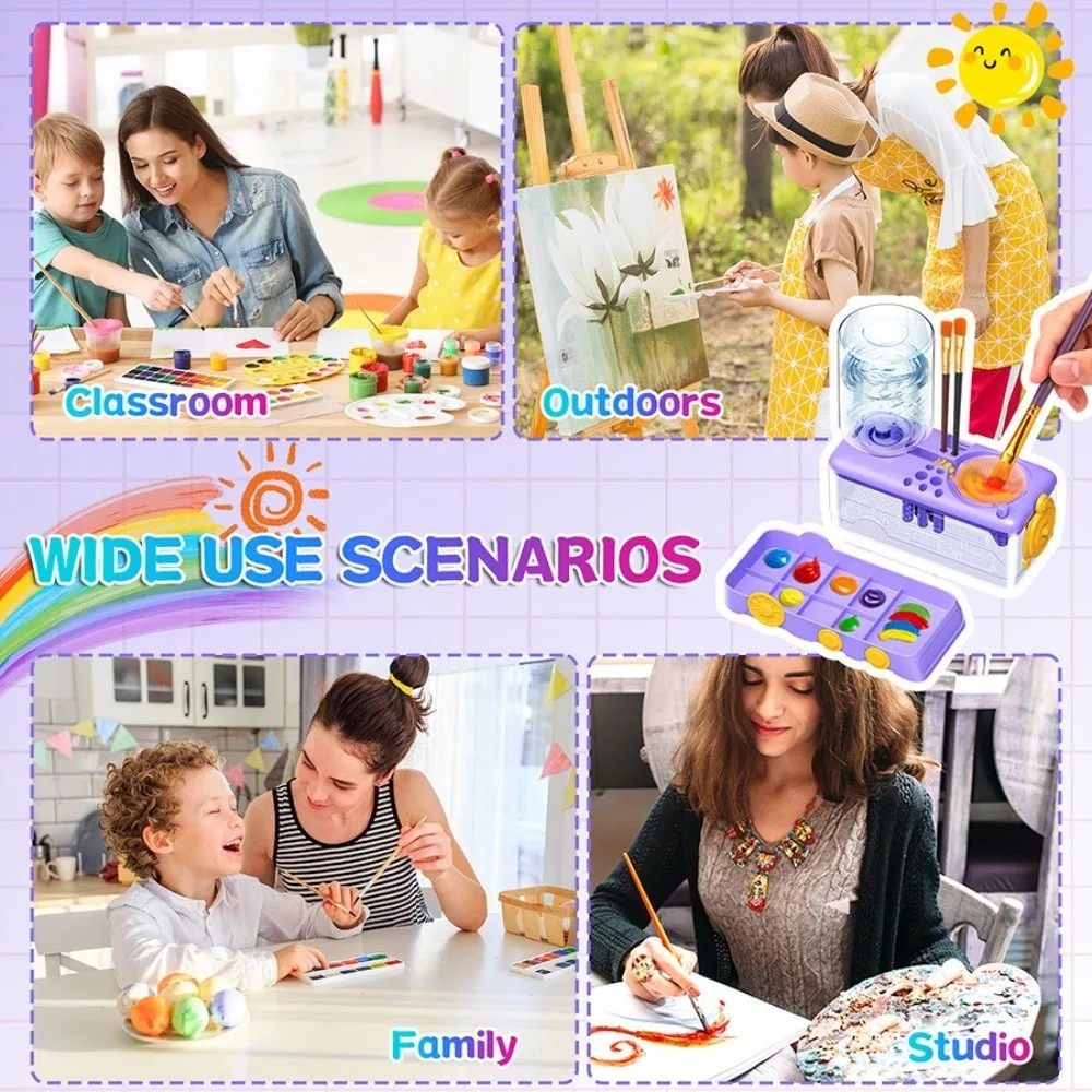 Многофункциональная шайба для кистей с кнопкой слива, автоматическая циркуляция воды, художественные инструменты, устройство для очистки кистей для рисования 
Многофункциональная шайба для кистей с кнопкой слива, автоматическая циркуляция воды, художественные инструменты, устройство для очистки кистей для рисования