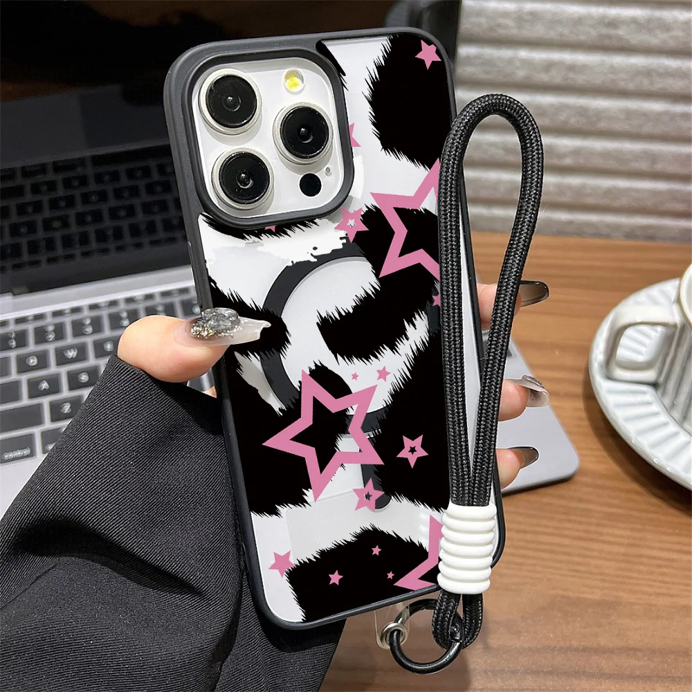 Luxury With Lanyard Clear For Magsafe Phone Case For iPhone 15 Funda iPhone 16 17 14 13 11 12 Pro Max Leopard Print Clear Cover
Luxury With Lanyard Clear For Magsafe Phone Case For iPhone 15 Funda iPhone 16 17 14 13 11 12 Pro Max Leopard Print Clear Cover