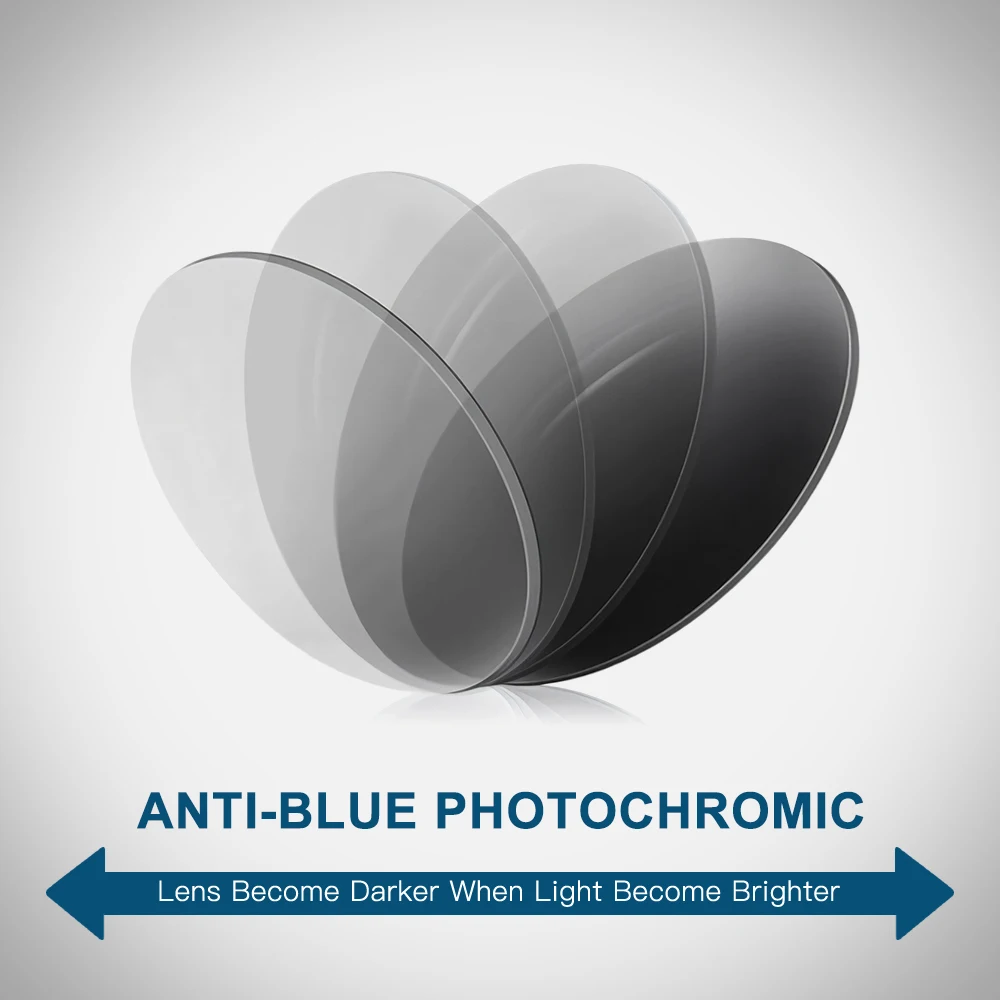 Photochromic Lens with Blue Light Filter-Customized Prescription for Nearsighted/Farsighted,1.56 1.61 1.67 1.74 UV400 Protection
Photochromic Lens with Blue Light Filter-Customized Prescription for Nearsighted/Farsighted,1.56 1.61 1.67 1.74 UV400 Protection