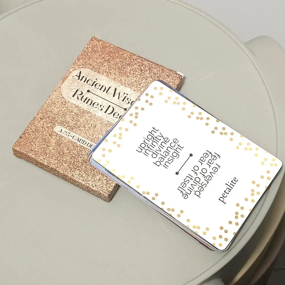 Ancient Wisdom Runes Deck 25 Pcs Runes Cards with Upright and Reversed Meanings 10.4*7.3cm
Ancient Wisdom Runes Deck 25 Pcs Runes Cards with Upright and Reversed Meanings 10.4*7.3cm