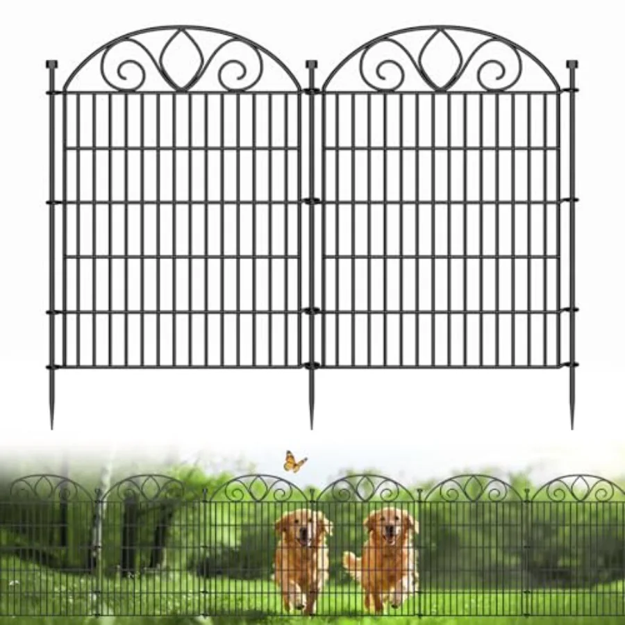 Outdoor pet flower bed border: 10-panel no-dig tall garden fence rustproof metal black easy-install temporary animal barrier fo
Outdoor pet flower bed border: 10-panel no-dig tall garden fence rustproof metal black easy-install temporary animal barrier fo