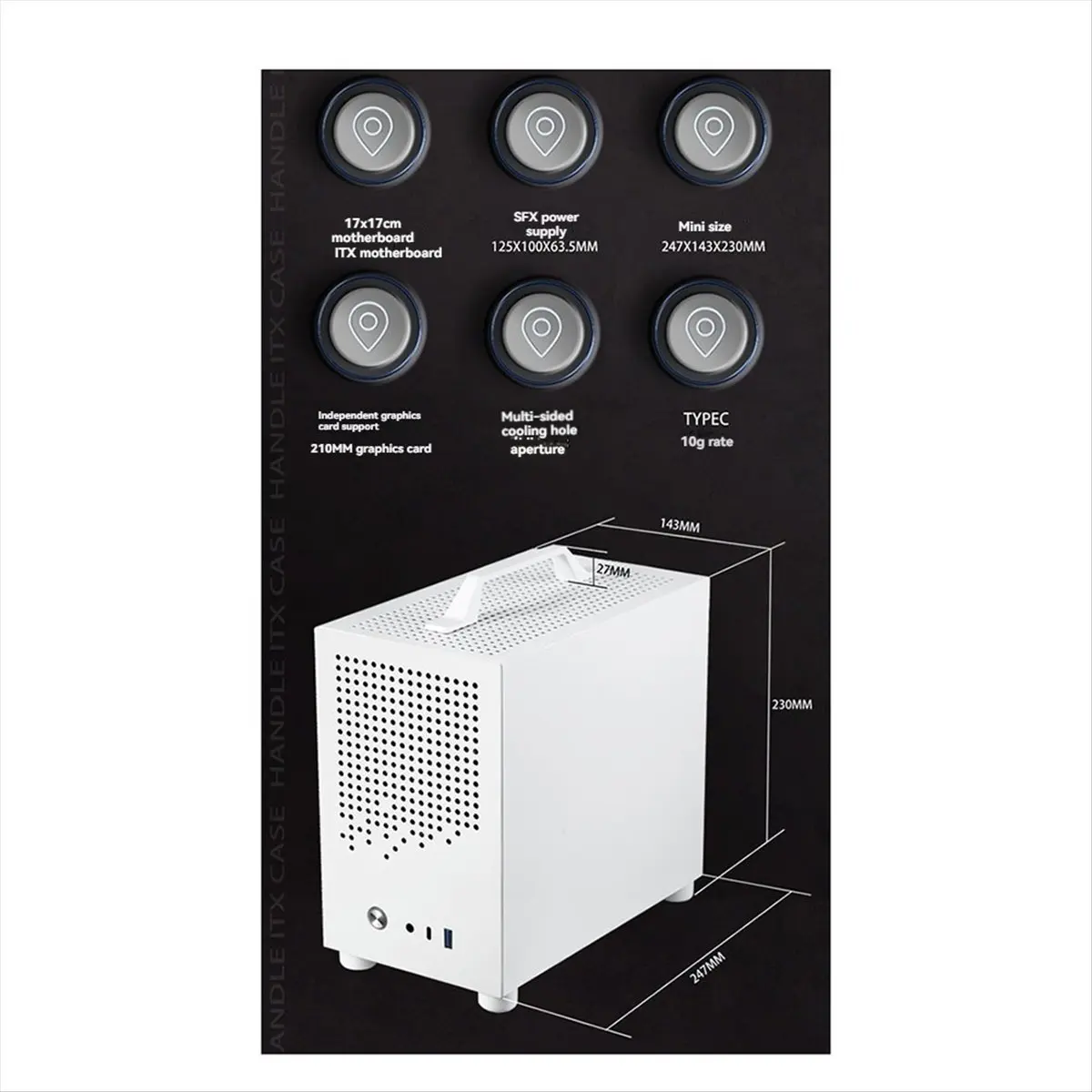 Cmpt And Acce Store Offer PC Accessories Micro-ITX Case PC Case SKTC A17 SGCC Computer Case Black
Cmpt And Acce Store Offer PC Accessories Micro-ITX Case PC Case SKTC A17 SGCC Computer Case Black