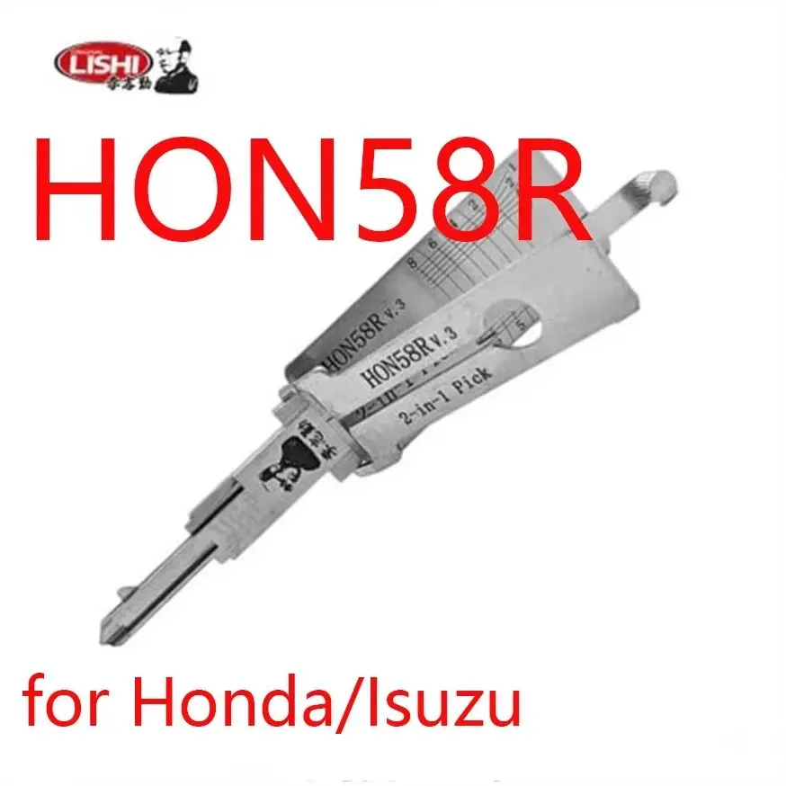 2026 Lishi 2-in-1 Pick/Decoder Locksmith Tool for Honda Isuzu HD103 HON58R New Model Auto Technical Data Scanner Key Maker