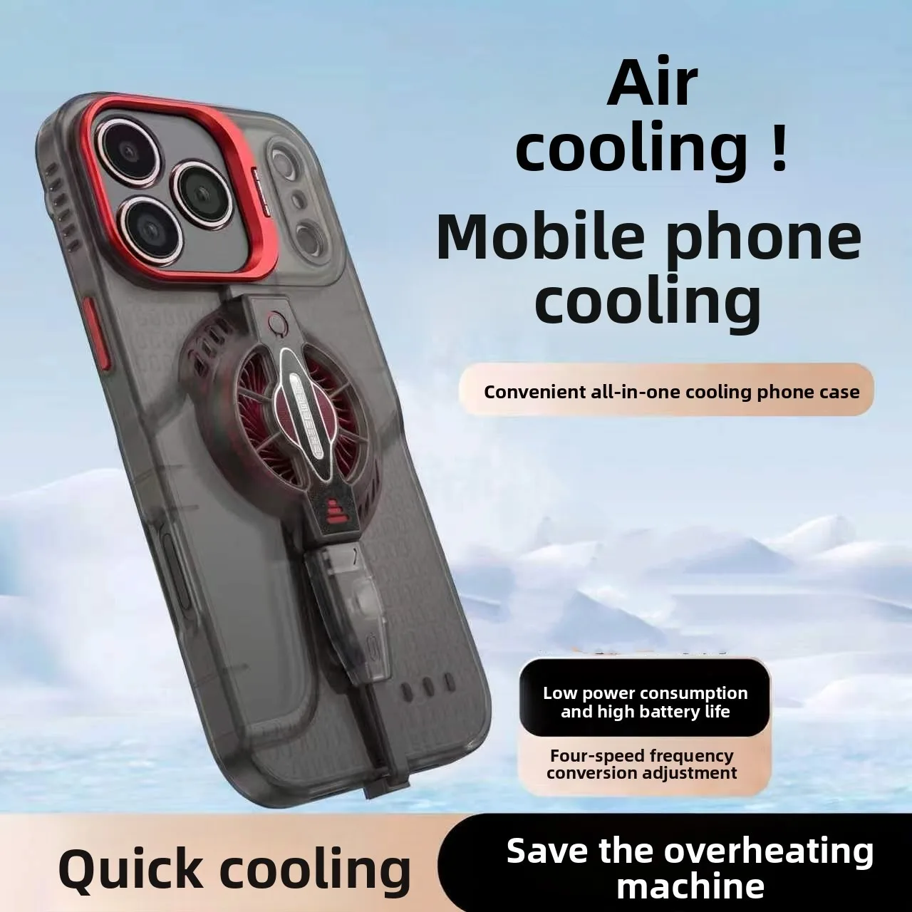 Suitable for iPhone 17ProMax – Universal Game Cooling Case with USB Powered Fan, Live Streaming Specific, Ultra-L
Suitable for iPhone 17ProMax – Universal Game Cooling Case with USB Powered Fan, Live Streaming Specific, Ultra-L
