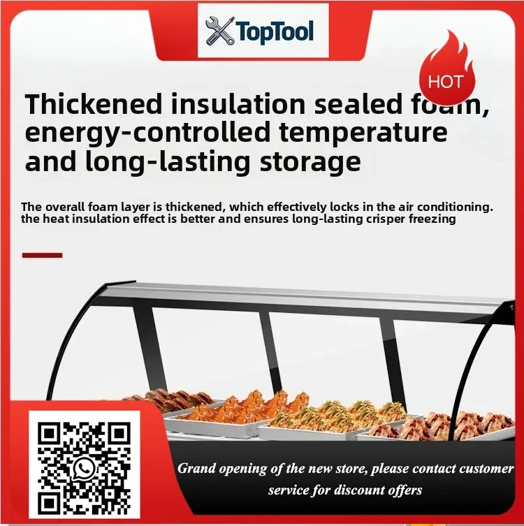 Cooked food display cabinet, dual temperature commercial fresh-keeping cabinet, refrigerated cabinet, supermarket freezer
Cooked food display cabinet, dual temperature commercial fresh-keeping cabinet, refrigerated cabinet, supermarket freezer